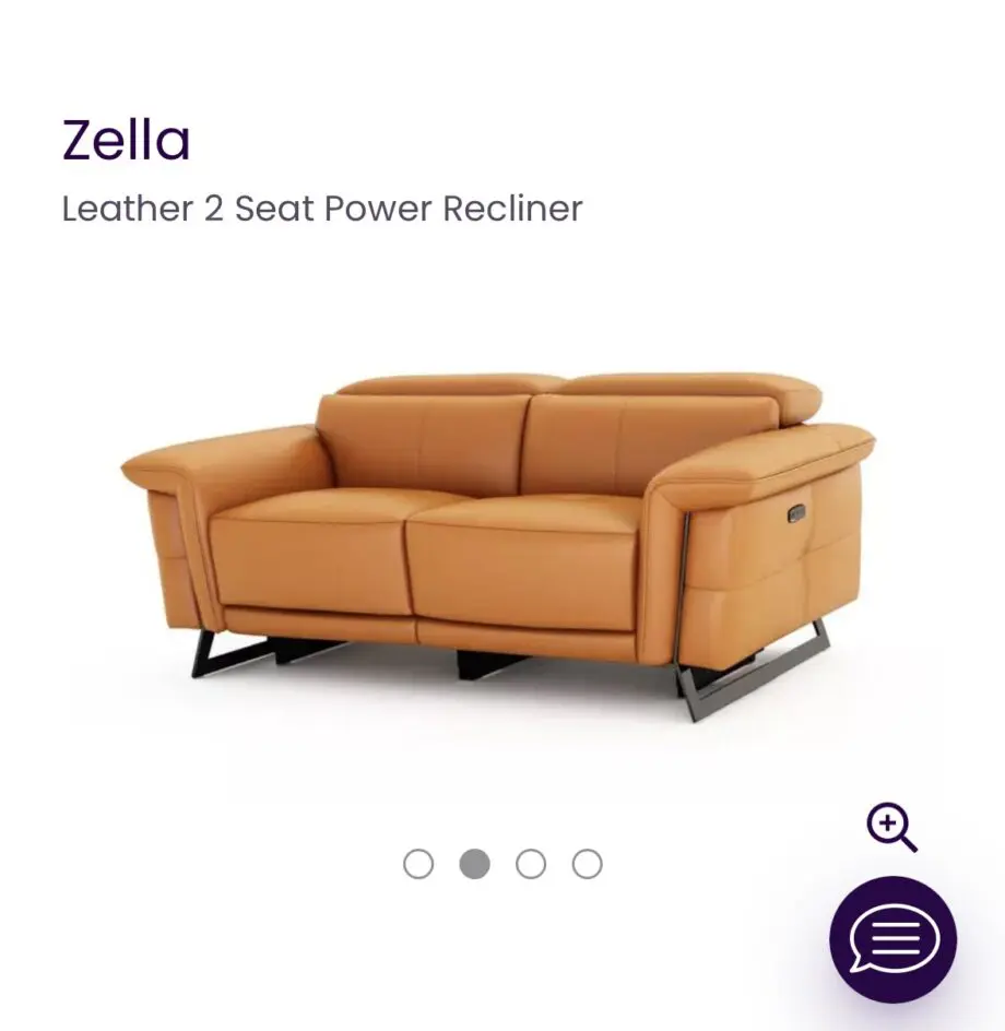 DFS leather electric reclining sofa brand new