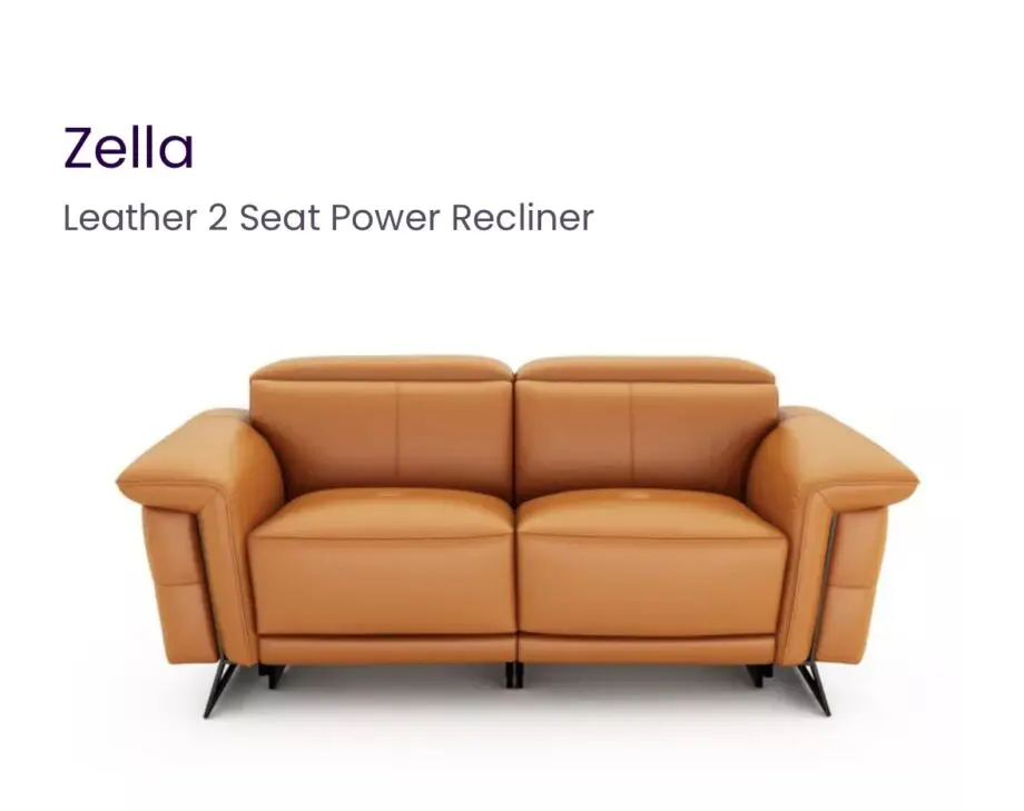 DFS leather electric reclining sofa brand new