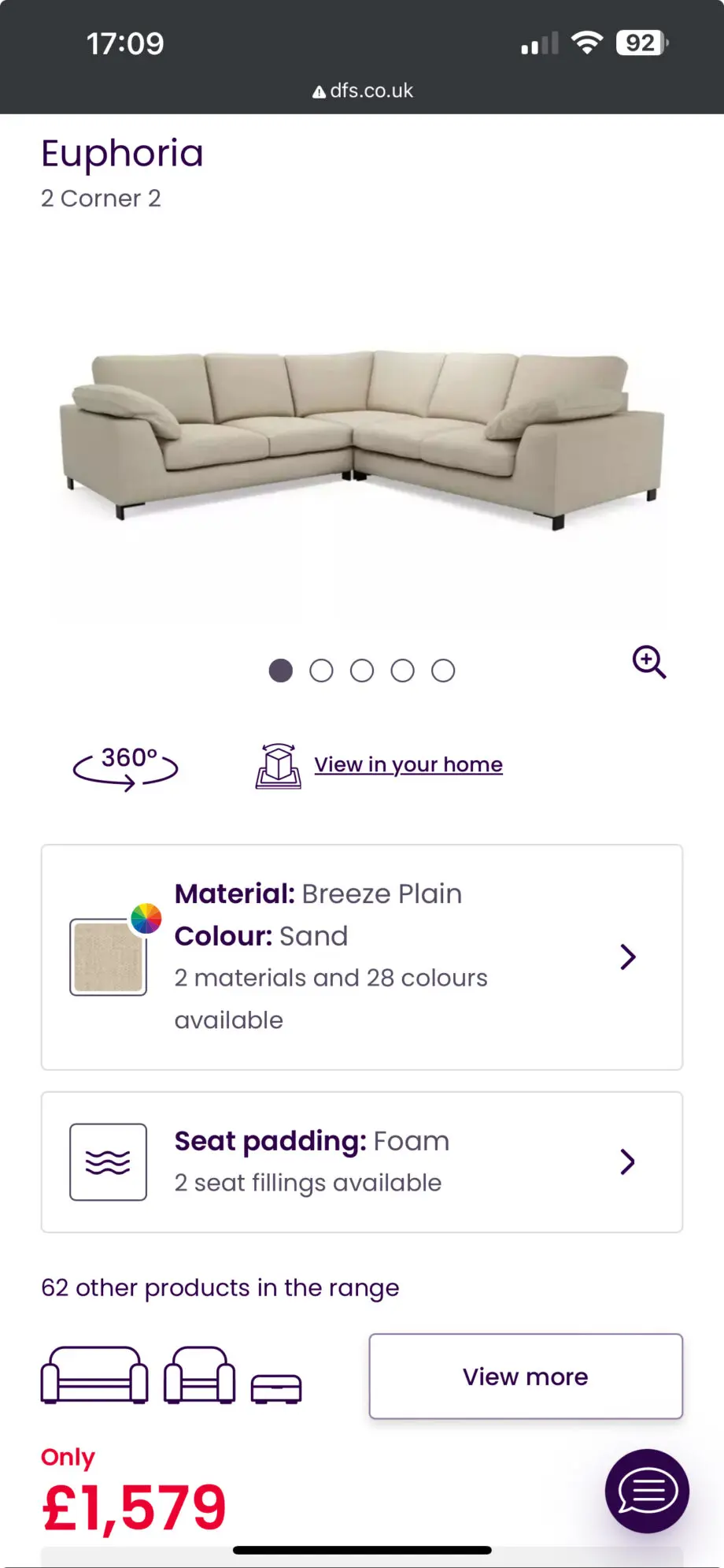 DFS Euphoria Breeze plain in sand