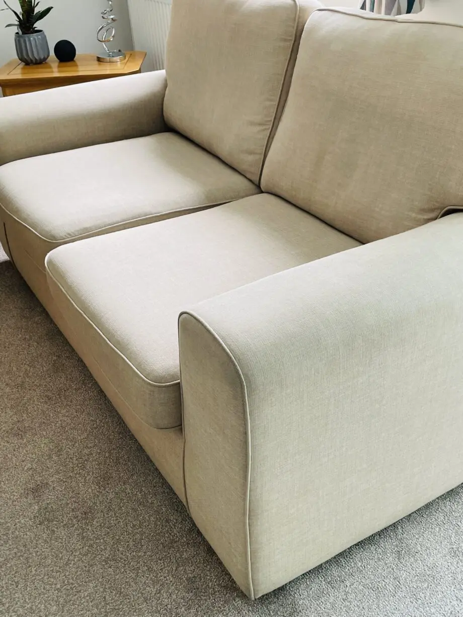 DFS 2 & 3 seater sofas, beige/oatmeal colour.