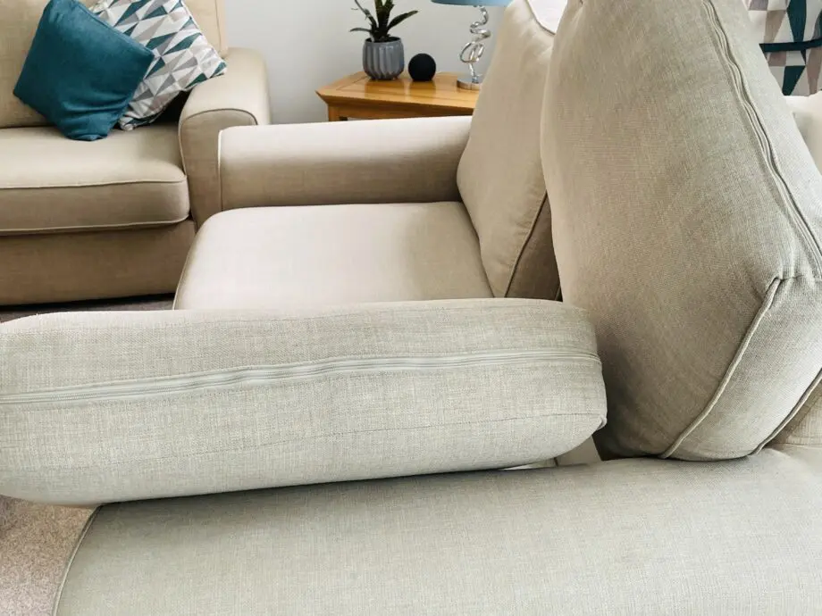 DFS 2 & 3 seater sofas, beige/oatmeal colour.