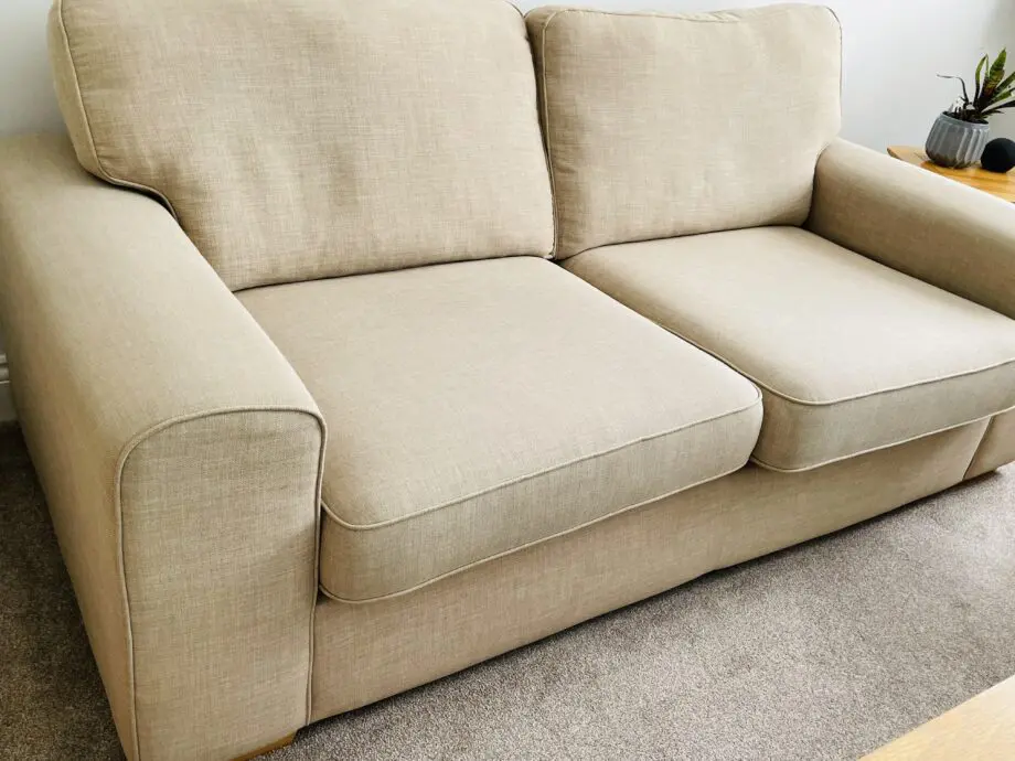 DFS 2 & 3 seater sofas, beige/oatmeal colour.