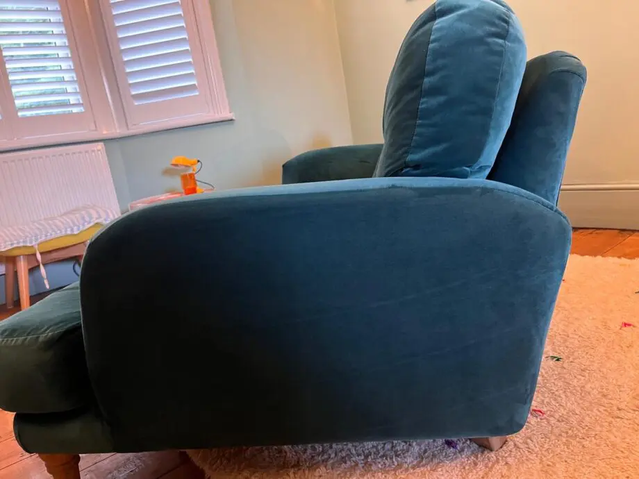 Loaf Medium Sugar Bum Sofa in Rockpool Clever Velvet