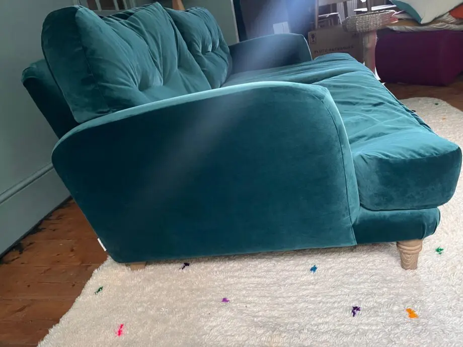 Loaf Medium Sugar Bum Sofa in Rockpool Clever Velvet