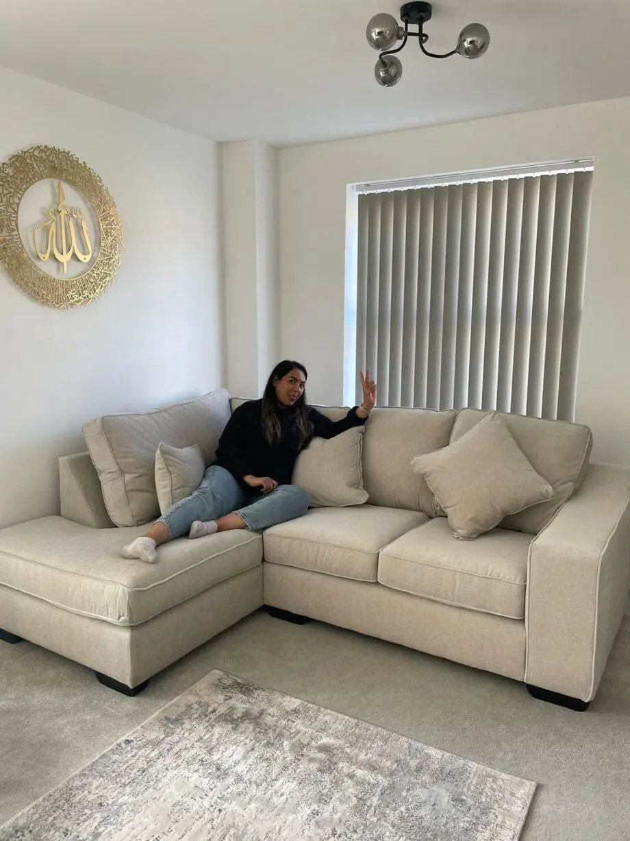 Corner High Back Sofa ~ 4 Seater L Shaped Sofa