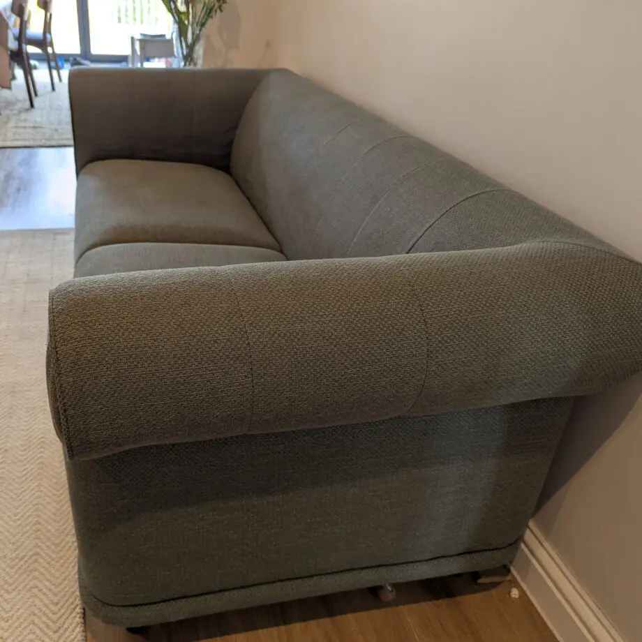 IKEA Viskafors 2 Seater Sofa - Lejde Grey-Green with Brown Legs