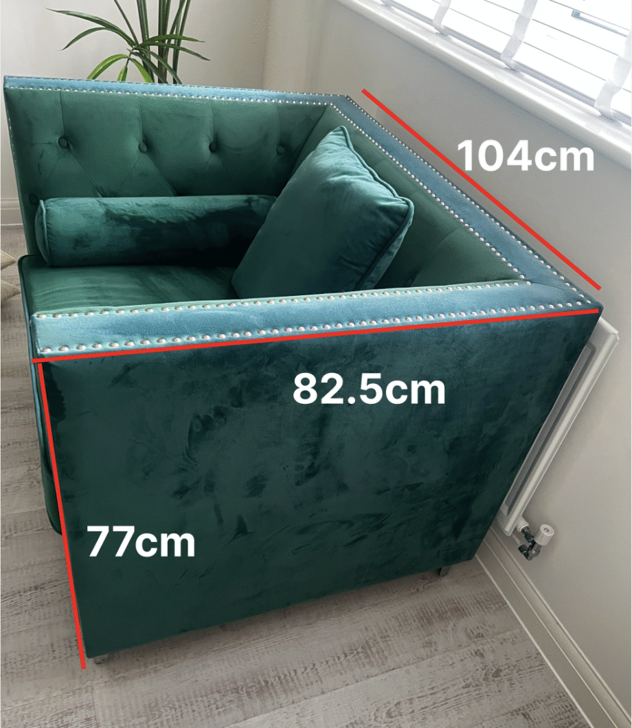Chesterfield Green Velvet Sofa Set
