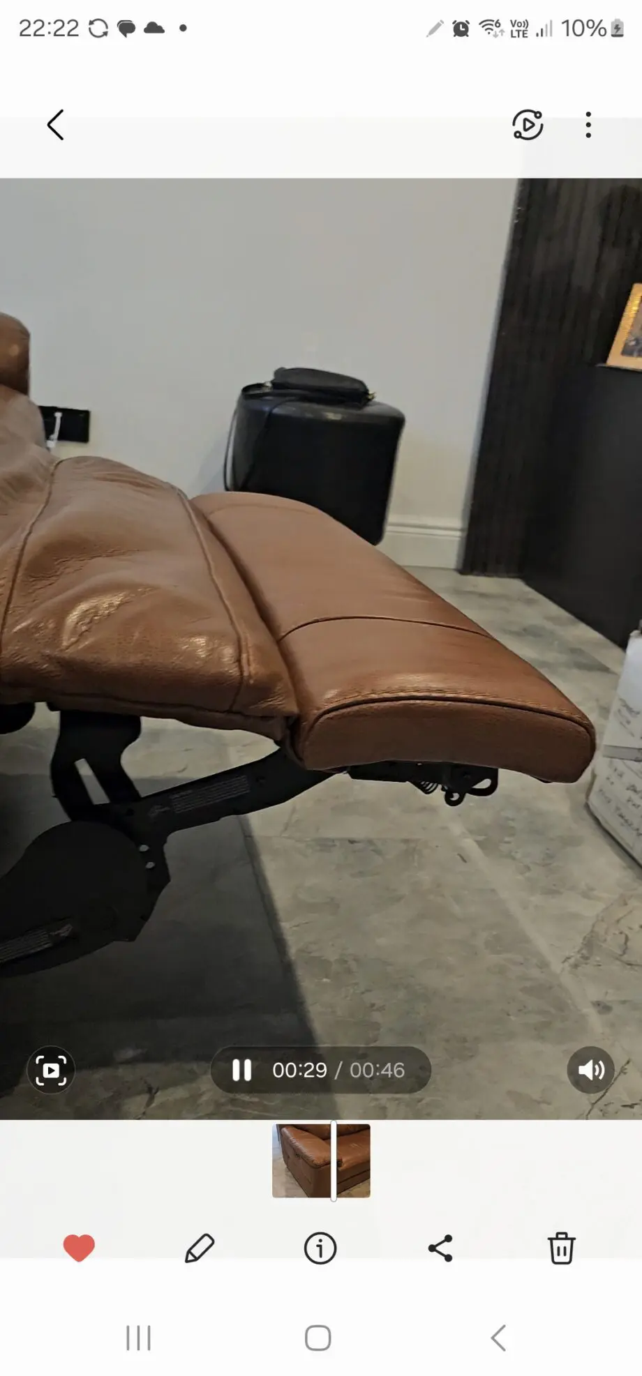 Brown 2 Seater, Electric Leather Recliner