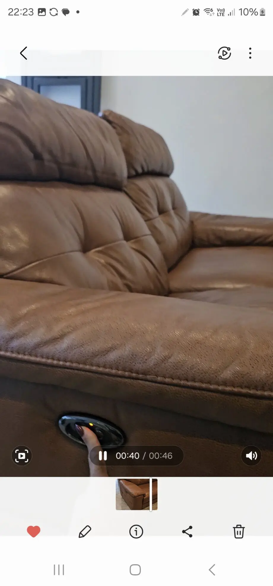 Brown 2 Seater, Electric Leather Recliner