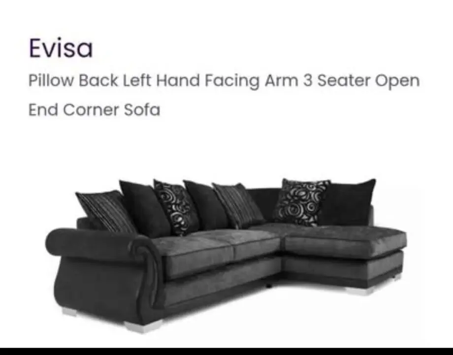 DFS Grey 3 seater corner sofa
