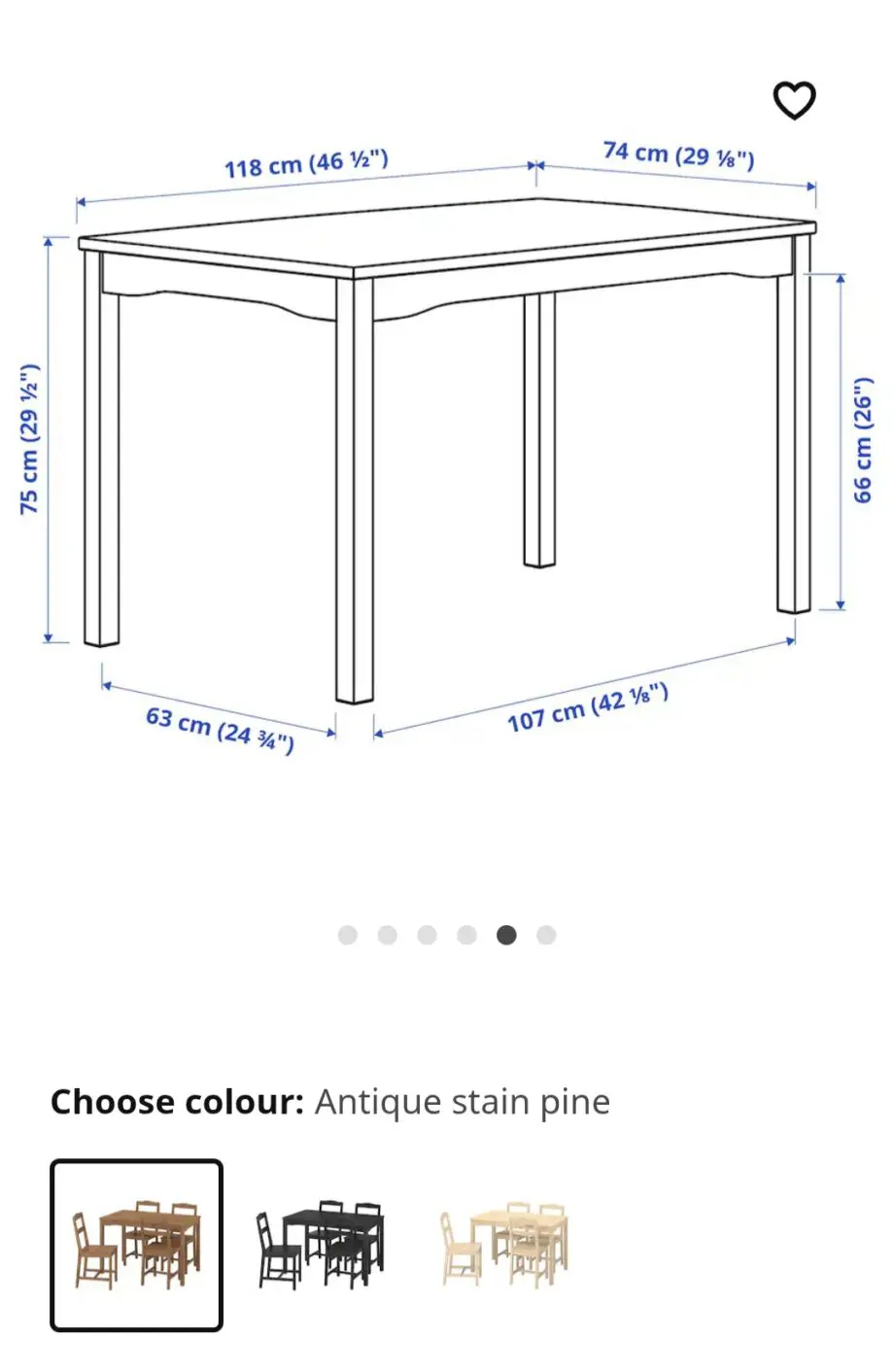 Ikea Jokmokk dining set