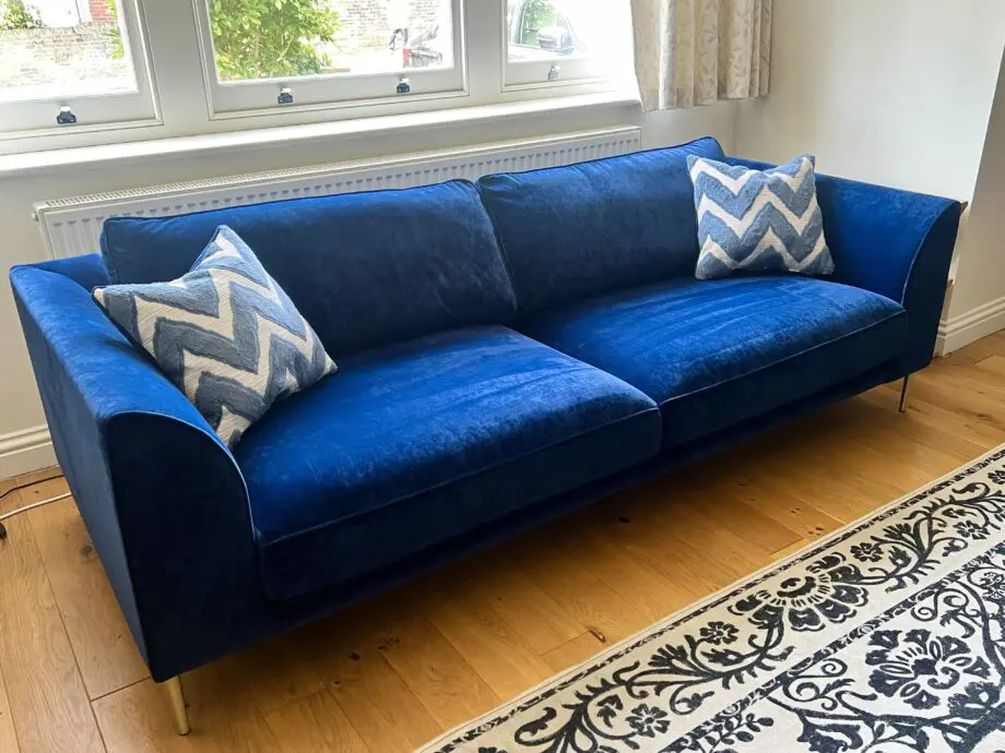 Sofology Navy Blue 3-Seater Sofa in Excellent Condition