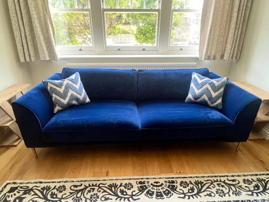 Sofology Navy Blue 3-Seater Sofa in Excellent Condition