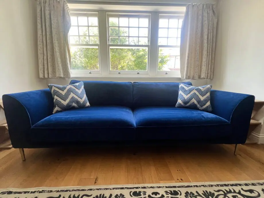 Sofology Navy Blue 3-Seater Sofa in Excellent Condition