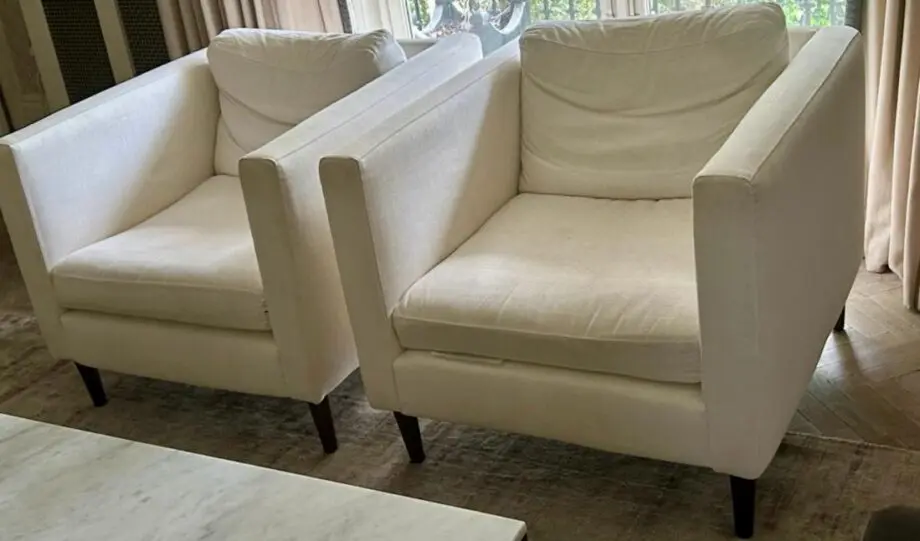 Sofa Workshop - White Armchairs x 2