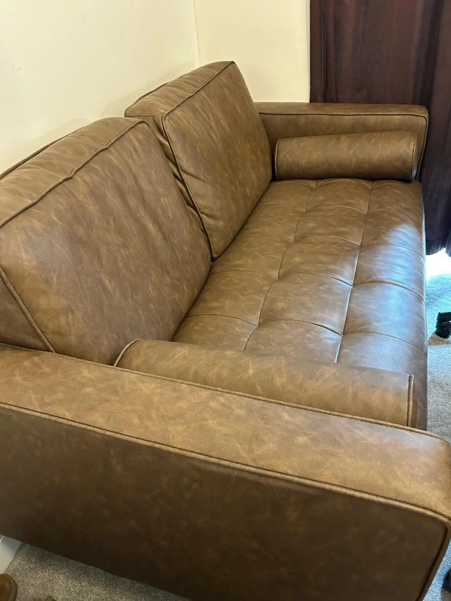 Dunelm Zoe Faux Leather 2 Seater Sofa