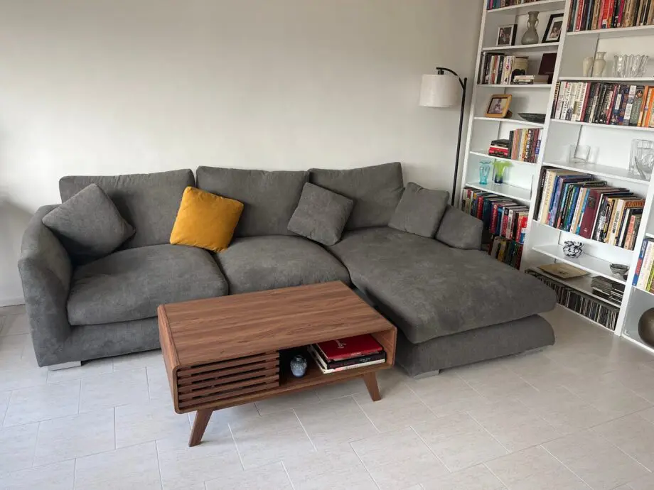 Dfs Luxury Grey & Cream Corner Sofa - Free Home Delivery Included"