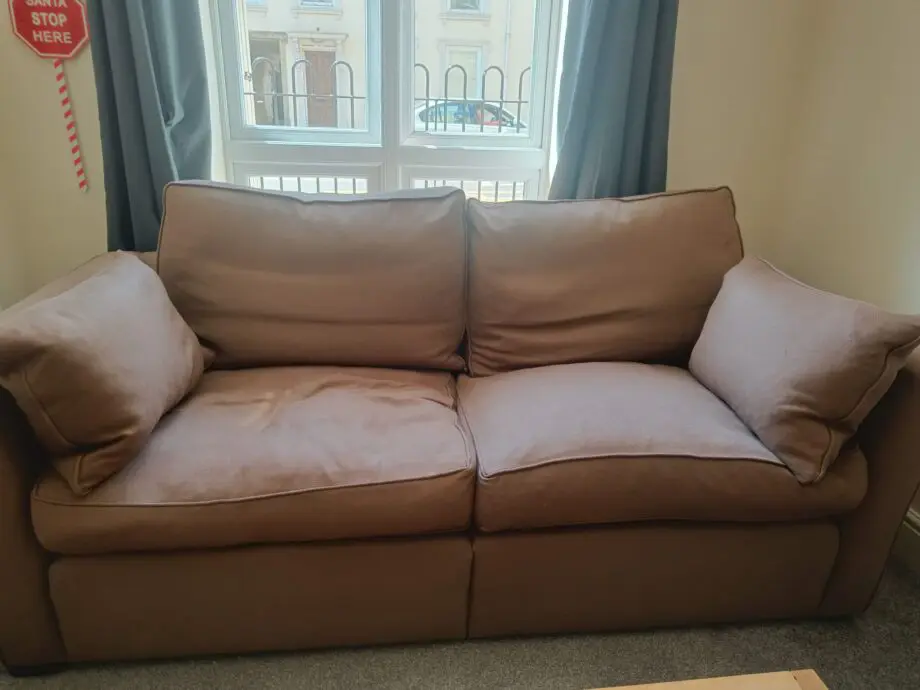 Brown 3 seater sofa