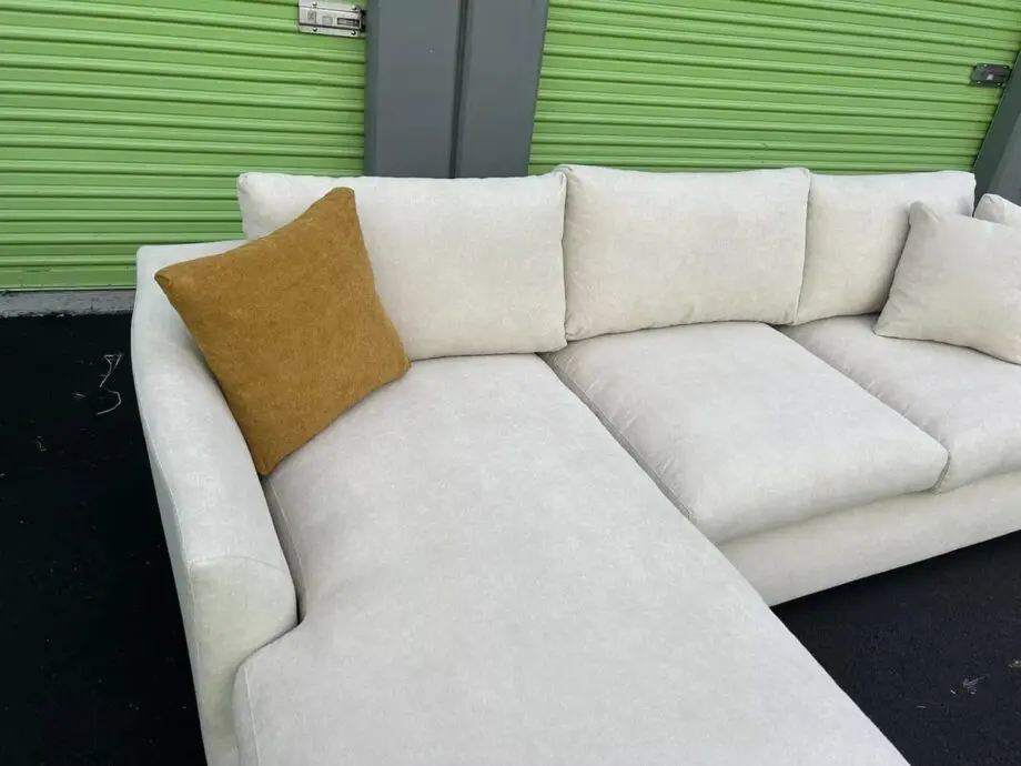 Full Back Cushion Sofa || L Shaped Corner Sofa For Sale