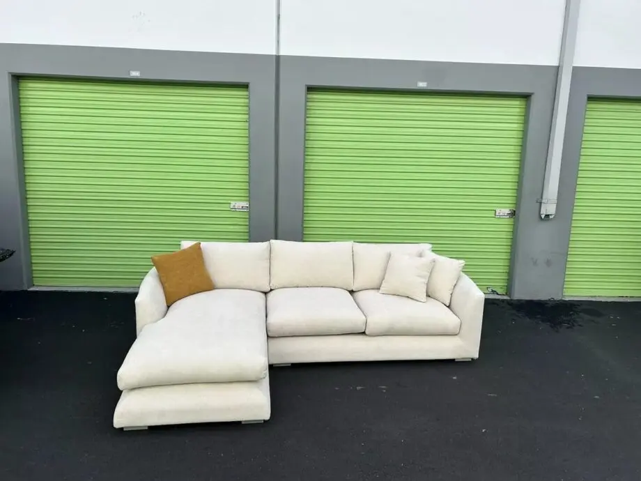Full Back Cushion Sofa || L Shaped Corner Sofa For Sale