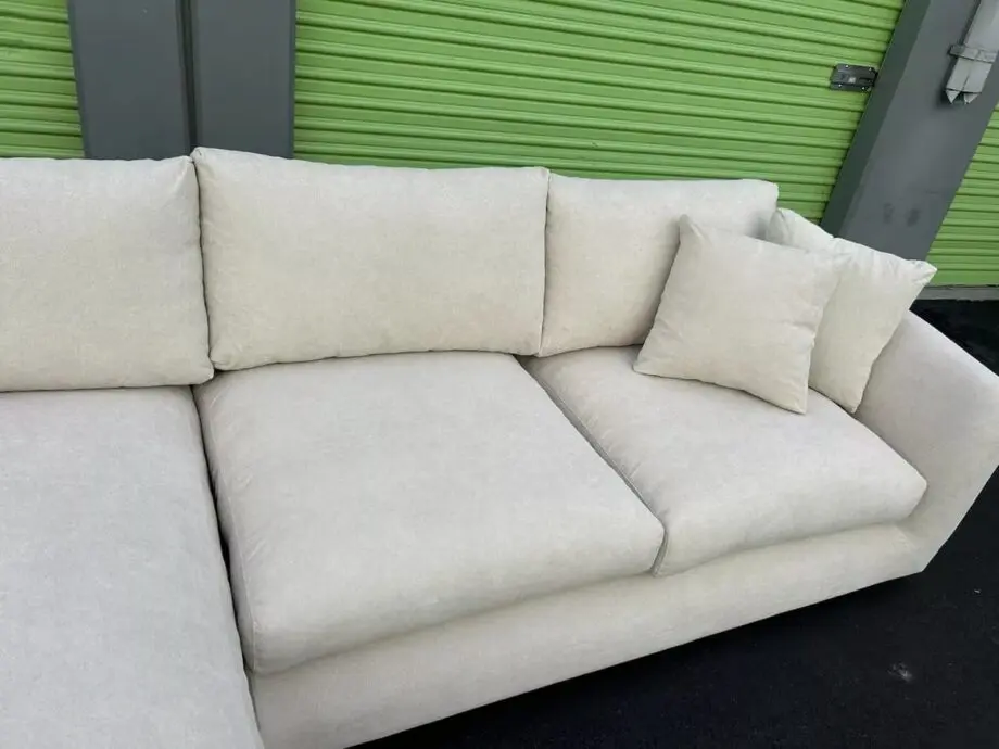 Full Back Cushion Sofa || L Shaped Corner Sofa For Sale