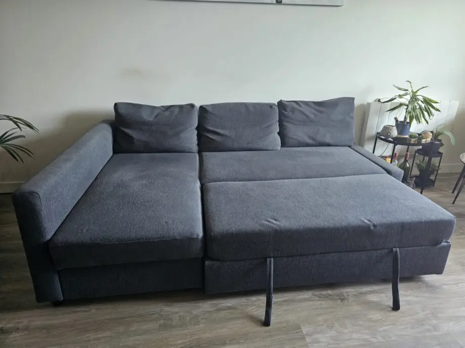 IKEA FRIHETEN Corner sofa-bed with storage, dark grey