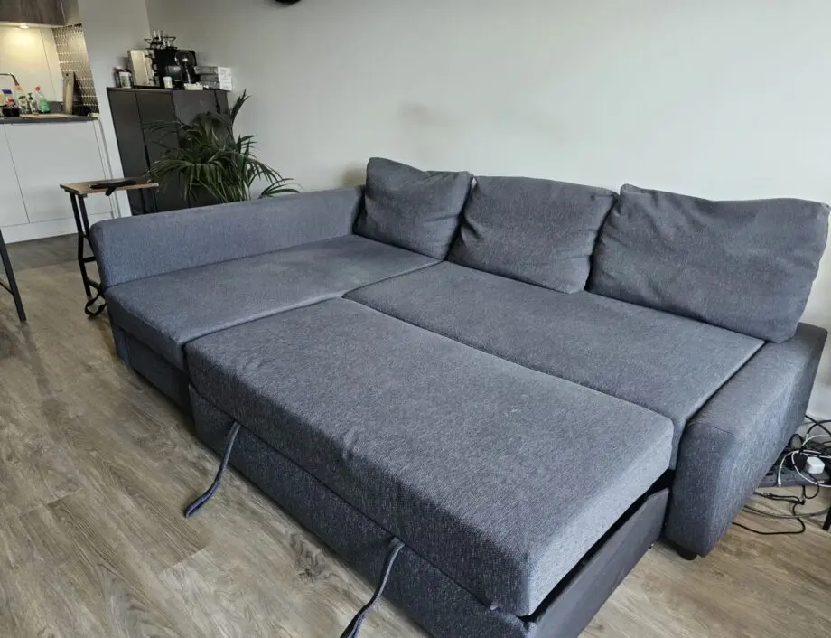 IKEA FRIHETEN Corner sofa-bed with storage, dark grey