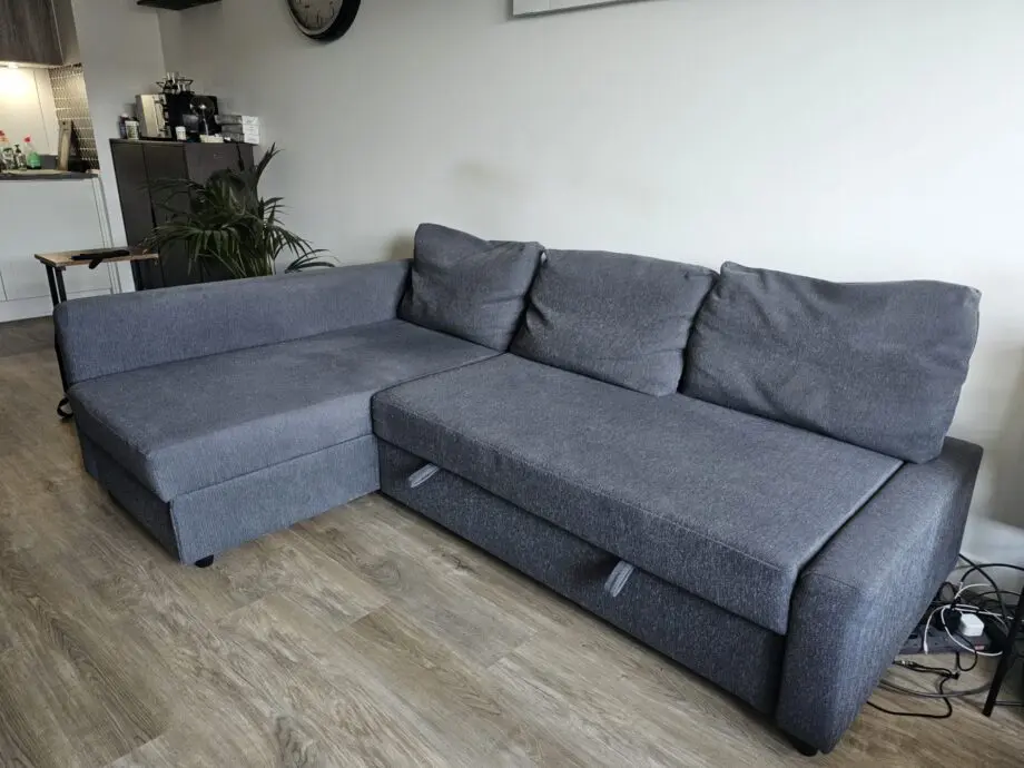 IKEA FRIHETEN Corner sofa-bed with storage, dark grey