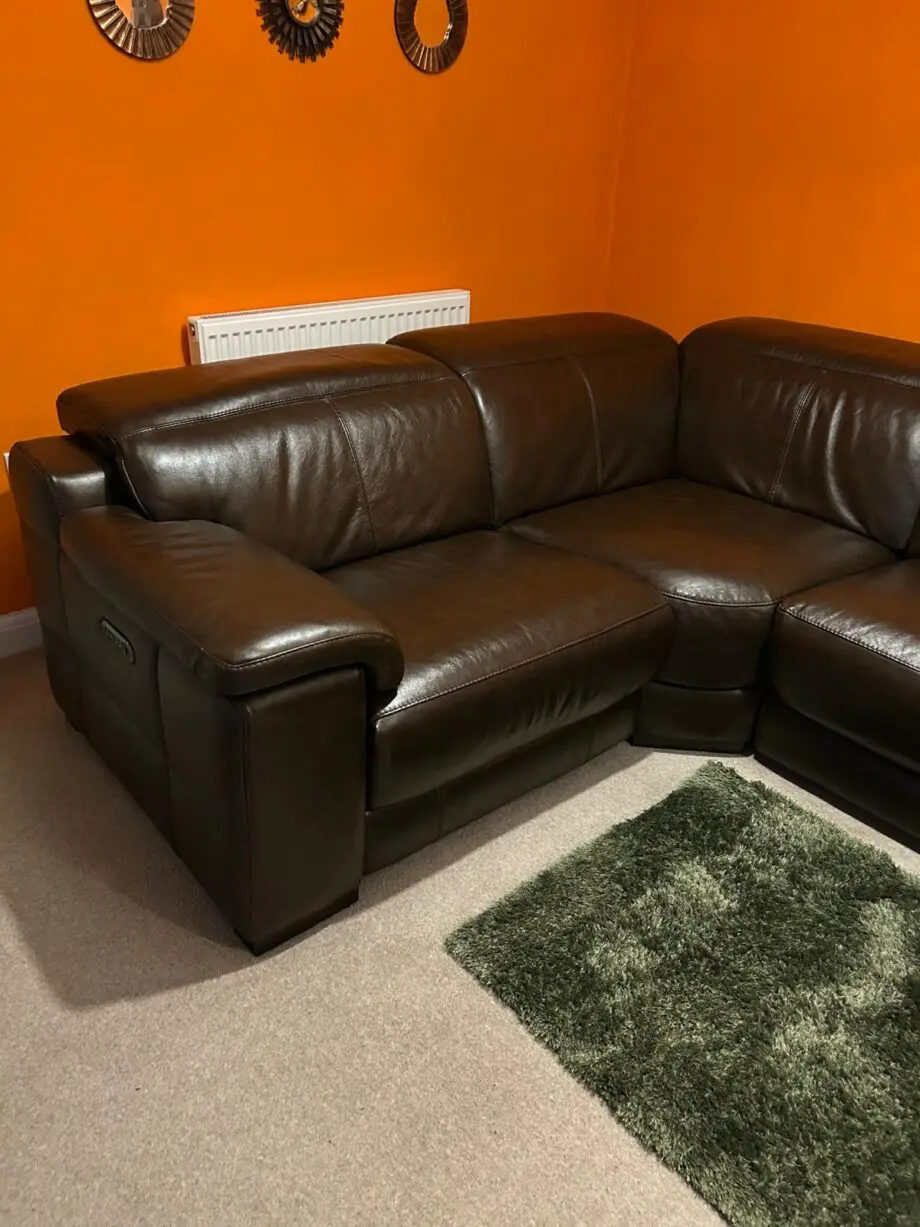 Sofology Laurence Dark Brown Leather Sofa - 1 Seater/Corner/3 Seater