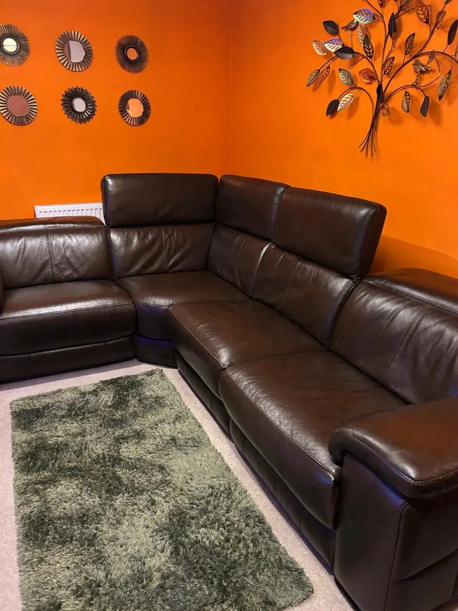 Sofology Laurence Dark Brown Leather Sofa - 1 Seater/Corner/3 Seater
