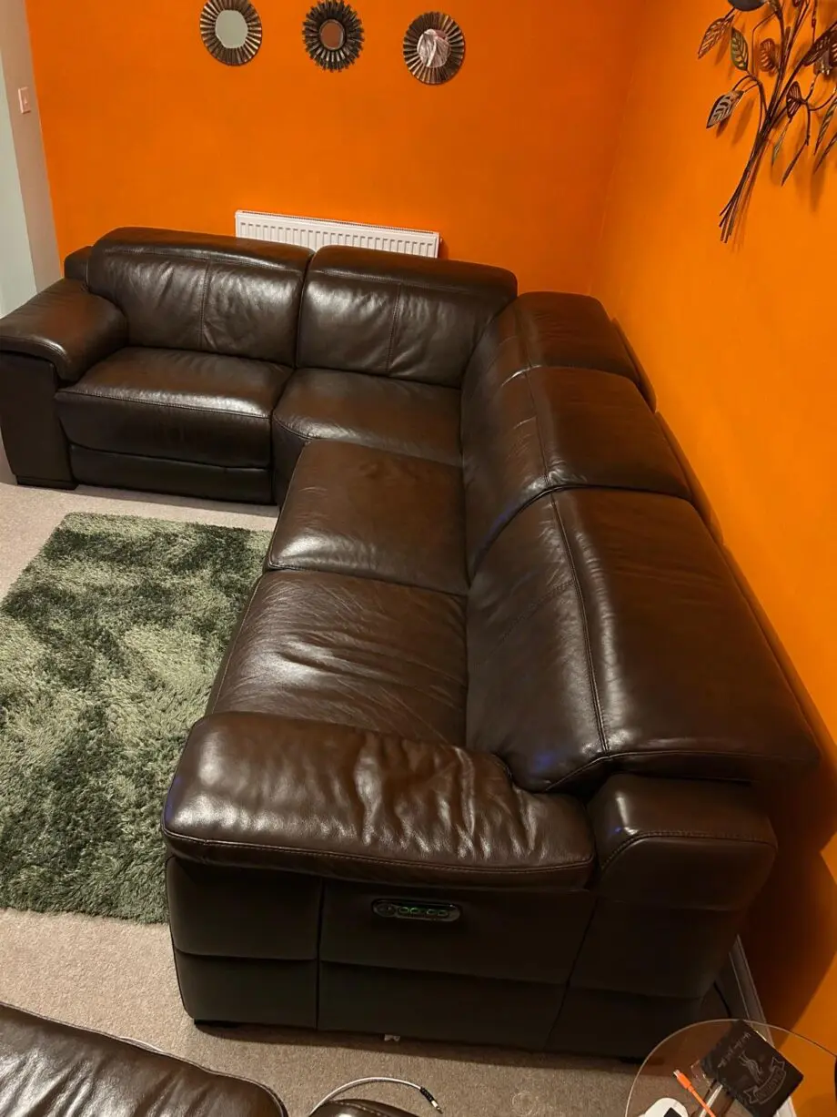 Sofology Laurence Dark Brown Leather Sofa - 1 Seater/Corner/3 Seater