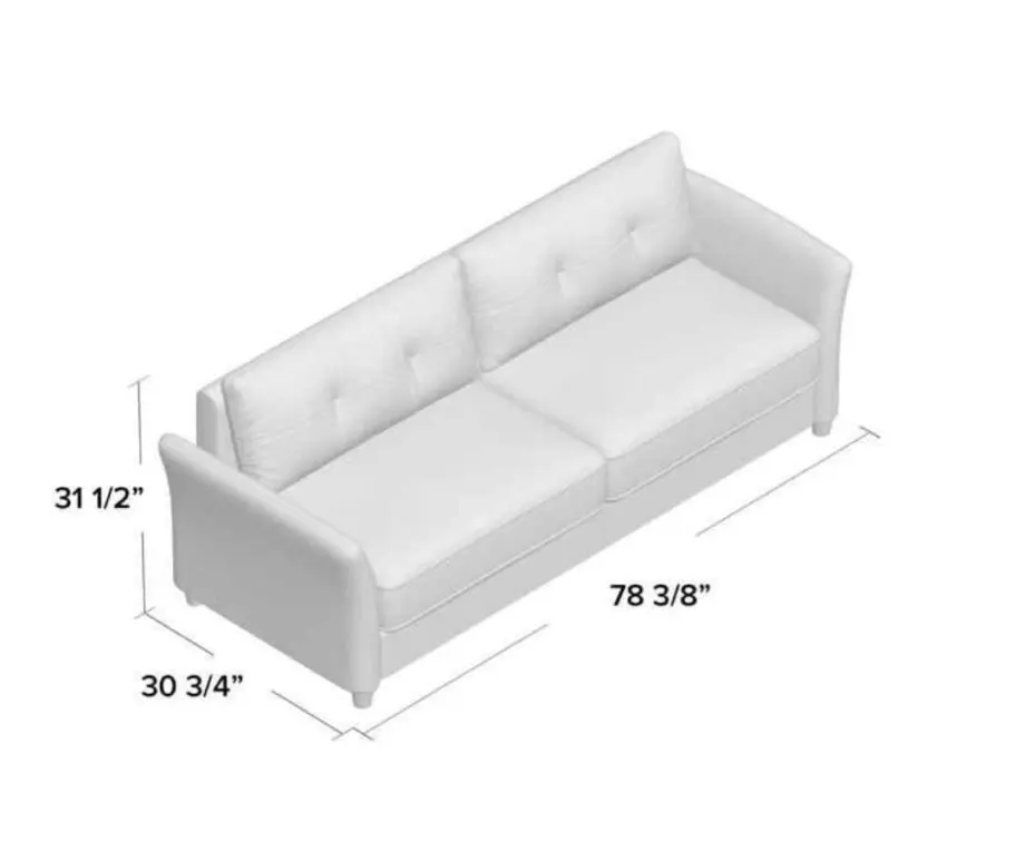 Wayfair Blue Upholstered 3 Seater Sofa