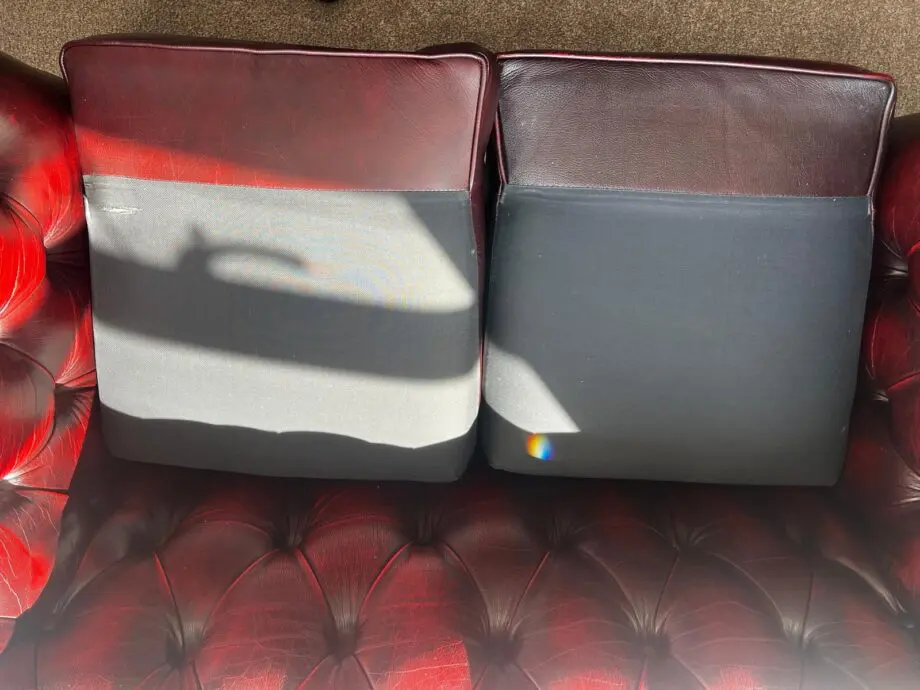 2 and 3 seater Chesterfield sofas in red leather