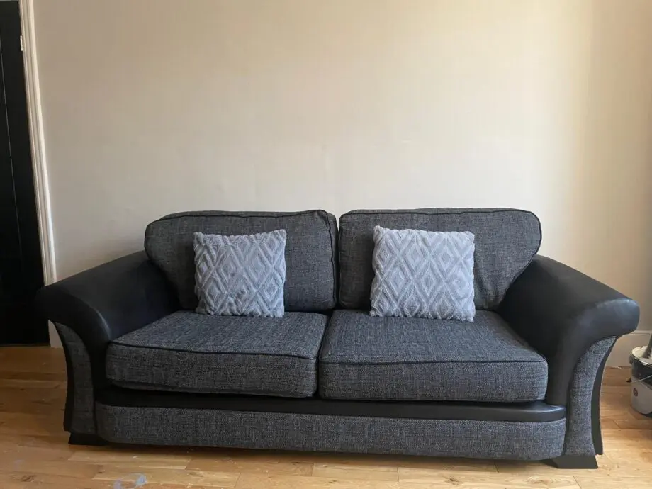 SCS Piper 3 Seater Grey & Black Sofas