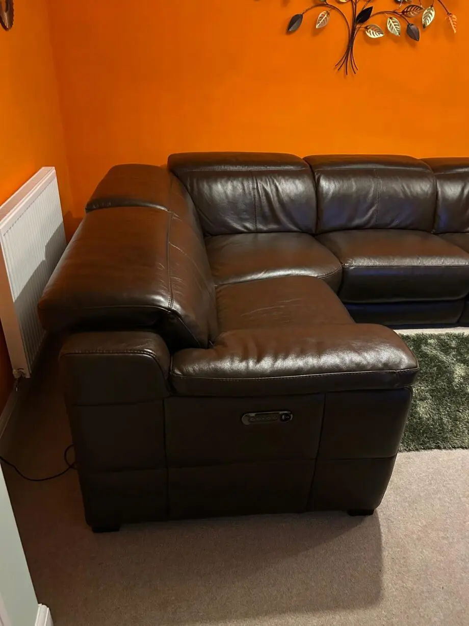 Sofology Laurence Dark Brown Leather Sofa - 1 Seater/Corner/3 Seater