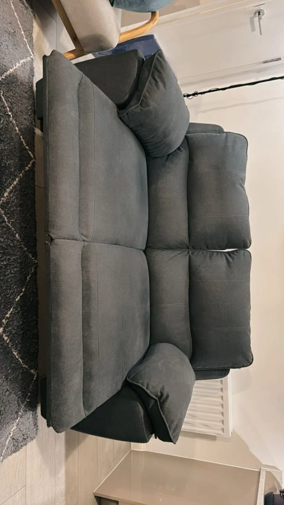 Furniture and Choice Grey Recliner sofa