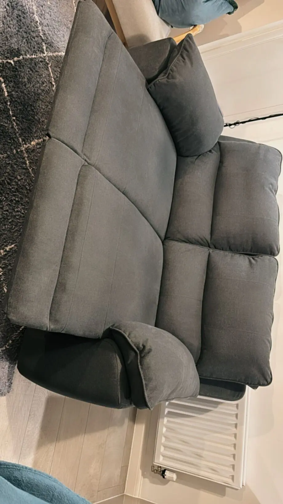 Furniture and Choice Grey Recliner sofa