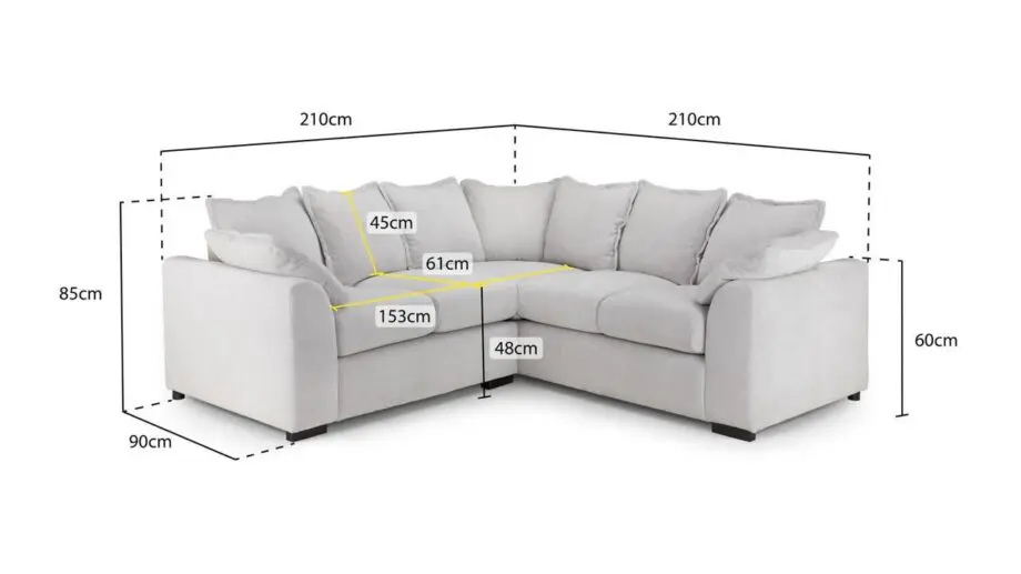 5x Seater Corner Sofa Cream Colour + Footstool & Free Home Delivery