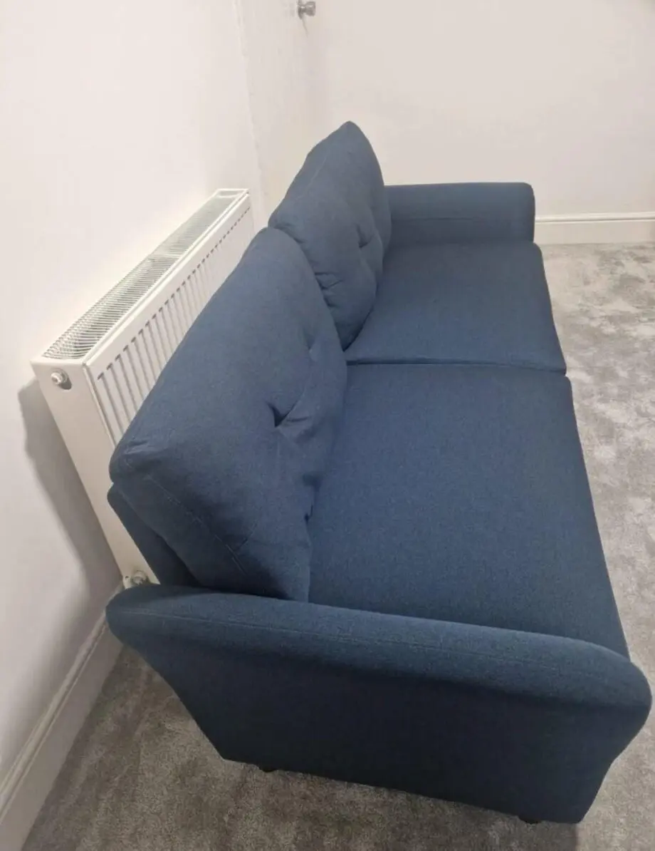 Wayfair Blue Upholstered 3 Seater Sofa