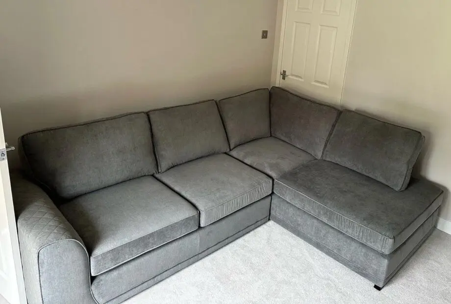 High Back Sofa-Dylan Plush Velvet 4 Seater Corner Sofa ( 20% OFF )