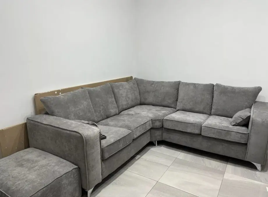5x Seater Corner Sofa + Pouffe || High Back Cushion Cash On Delivery