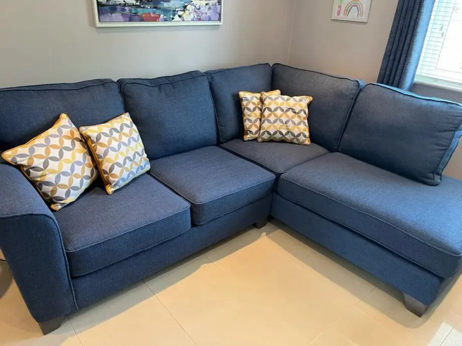 Blue L-Shaped Corner Sofa - Get it Delivered with FHD & COD