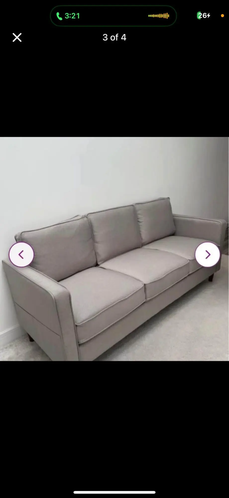 Grey 3 seater Sofa X2