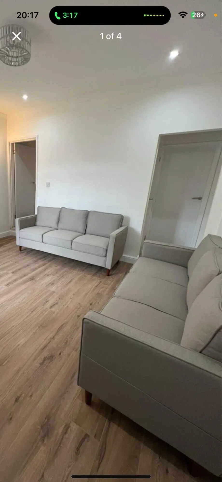 Grey 3 seater Sofa X2