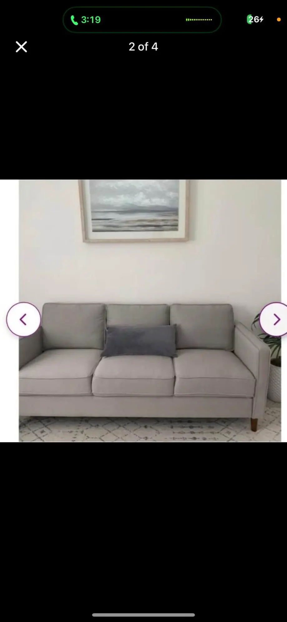 Grey 3 seater Sofa X2
