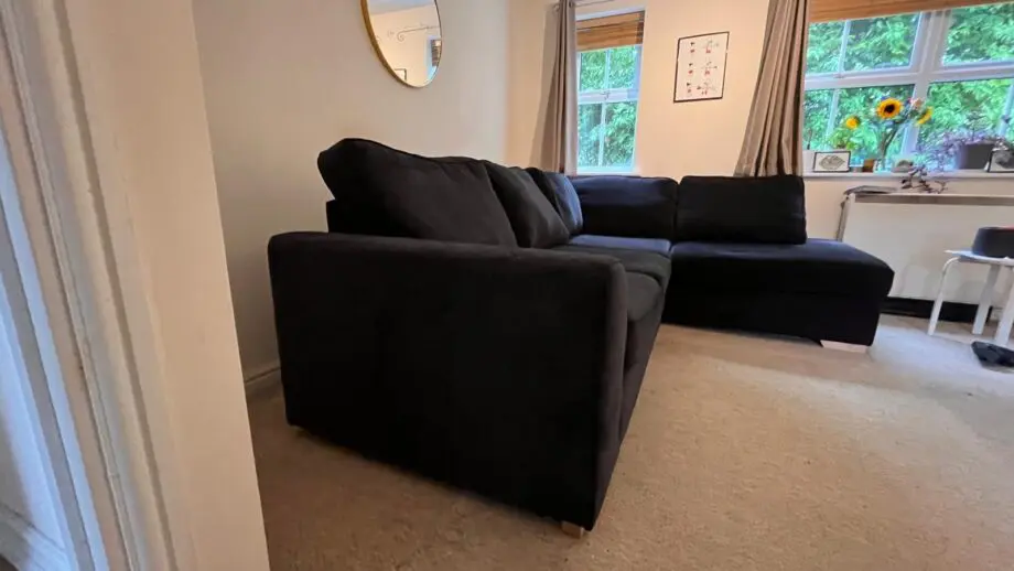 DFS Black Okra Corner Sofa