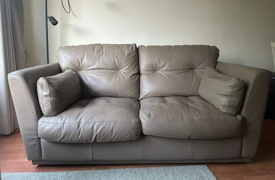 G-Plan Ethos Leather 2/3 Seater Sofa Beige
