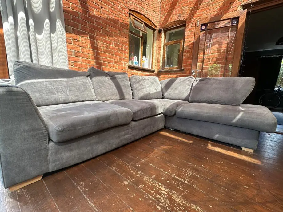 DFS Stylish & Comfy Grey Corner Sofa – Great Condition!