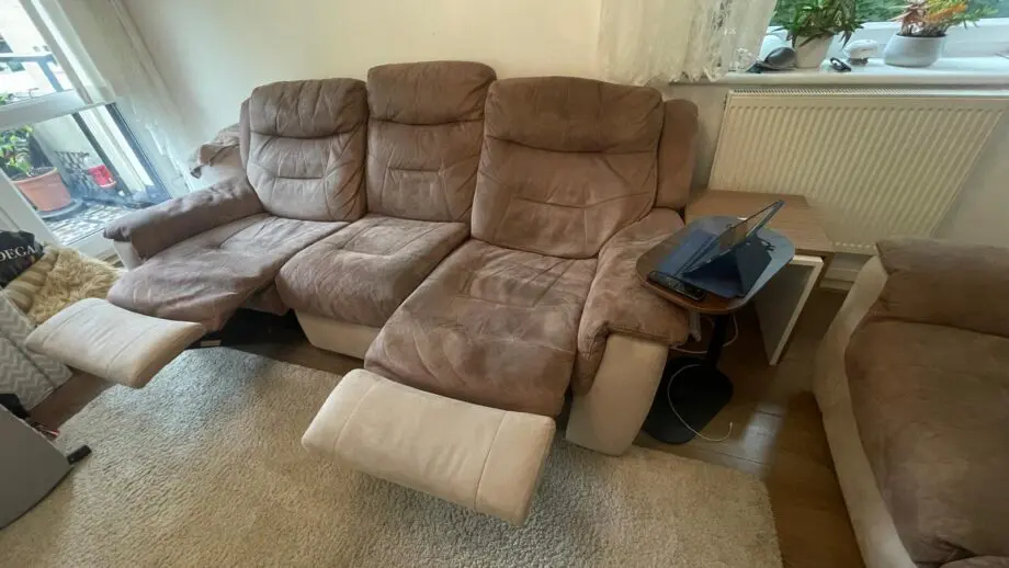 2 x DFS fully recliner sofa