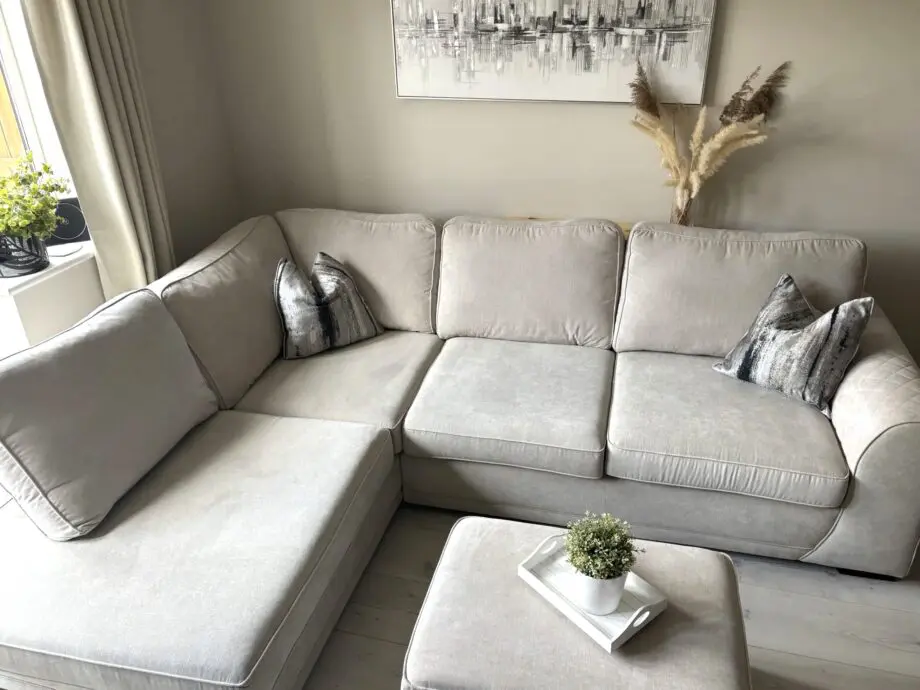 Brand New Dfs L Shaped Corner Sofa + Footstool For SALE